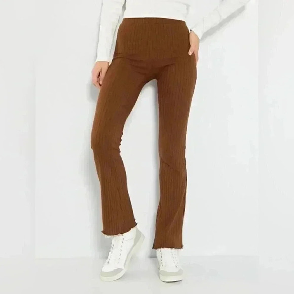 NWT Avec Les Filles “Elise” rib flared sweater bootcut pants M - Picture 6 of 6